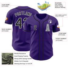 Laden Sie das Bild in den Galerie-Viewer, Custom Purple Black-Gray Authentic Baseball Jersey