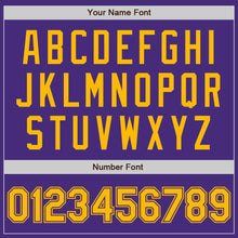 Laden Sie das Bild in den Galerie-Viewer, Custom Purple Gold Authentic Baseball Jersey