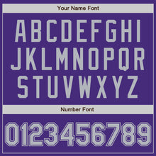 Laden Sie das Bild in den Galerie-Viewer, Custom Purple Gray Authentic Baseball Jersey