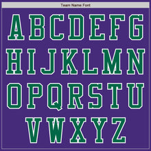 Laden Sie das Bild in den Galerie-Viewer, Custom Purple Kelly Green-White Authentic Baseball Jersey