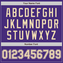 Laden Sie das Bild in den Galerie-Viewer, Custom Purple Cream Authentic Baseball Jersey