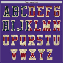 Laden Sie das Bild in den Galerie-Viewer, Custom Purple Vintage USA Flag-Cream Authentic Baseball Jersey