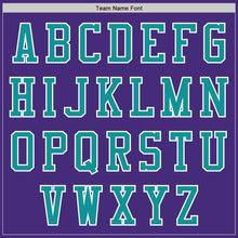 Laden Sie das Bild in den Galerie-Viewer, Custom Purple Teal-White Authentic Baseball Jersey