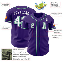 Laden Sie das Bild in den Galerie-Viewer, Custom Purple White-Kelly Green Authentic Baseball Jersey
