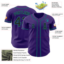 Laden Sie das Bild in den Galerie-Viewer, Custom Purple Black-Teal Authentic Baseball Jersey