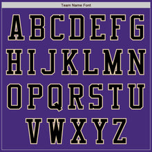 Laden Sie das Bild in den Galerie-Viewer, Custom Purple Black-City Cream Authentic Baseball Jersey