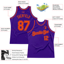Charger l'image dans la galerie, Custom Purple Orange Authentic Throwback Basketball Jersey