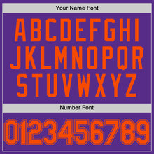 Charger l'image dans la galerie, Custom Purple Orange Authentic Throwback Basketball Jersey