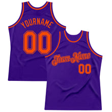 Charger l'image dans la galerie, Custom Purple Orange Authentic Throwback Basketball Jersey