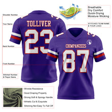 Загрузить изображение в средство просмотра галереи, Custom Purple White-Red Authentic Football Jersey