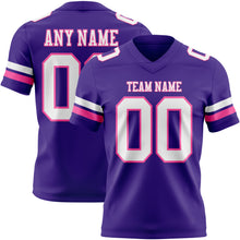 Загрузить изображение в средство просмотра галереи, Custom Purple White-Pink Authentic Football Jersey