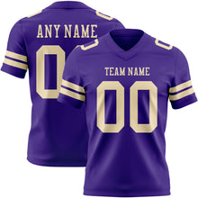 Загрузить изображение в средство просмотра галереи, Custom Purple Cream Authentic Football Jersey