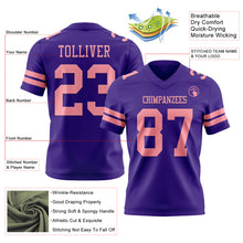 Загрузить изображение в средство просмотра галереи, Custom Purple Medium Pink Authentic Football Jersey