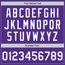 Load image into Gallery viewer, Custom Stitched Purple White Baseball Pullover Sweatshirt Hoodie