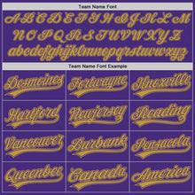 Загрузить изображение в средство просмотра галереи, Custom Purple Old Gold Authentic Baseball Jersey