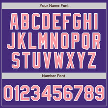 Load image into Gallery viewer, Custom Purple Medium Pink-White Authentic Baseball Jersey