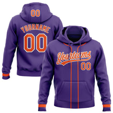 Загрузить изображение в средство просмотра галереи, Custom Stitched Purple Orange-White Baseball Pullover Sweatshirt Hoodie