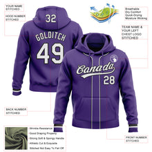 Загрузить изображение в средство просмотра галереи, Custom Stitched Purple White-Black Baseball Pullover Sweatshirt Hoodie