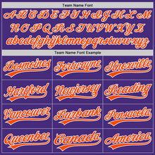Laden Sie das Bild in den Galerie-Viewer, Custom Purple Orange-White Authentic Baseball Jersey
