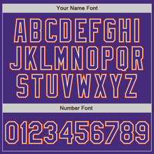 Load image into Gallery viewer, Custom Purple White-Orange Authentic Baseball Jersey