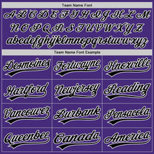 Laden Sie das Bild in den Galerie-Viewer, Custom Purple Black-White Authentic Baseball Jersey