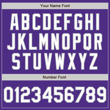 Загрузить изображение в средство просмотра галереи, Custom Stitched Purple White-Gray Baseball Pullover Sweatshirt Hoodie