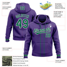 Загрузить изображение в средство просмотра галереи, Custom Stitched Purple Kelly Green-White Baseball Pullover Sweatshirt Hoodie