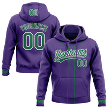 Загрузить изображение в средство просмотра галереи, Custom Stitched Purple Kelly Green-White Baseball Pullover Sweatshirt Hoodie