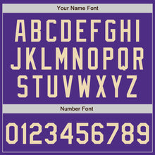 Загрузить изображение в средство просмотра галереи, Custom Stitched Purple Cream Baseball Pullover Sweatshirt Hoodie