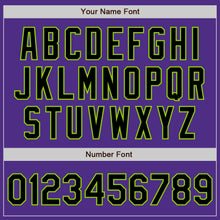 Загрузить изображение в средство просмотра галереи, Custom Stitched Purple Black-Neon Green Baseball Pullover Sweatshirt Hoodie