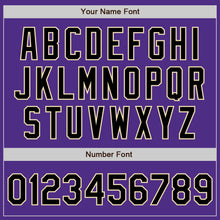 Загрузить изображение в средство просмотра галереи, Custom Stitched Purple Black-Cream Baseball Pullover Sweatshirt Hoodie