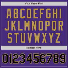 Laden Sie das Bild in den Galerie-Viewer, Custom Purple Black-Old Gold Authentic Baseball Jersey