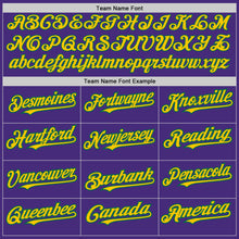 Загрузить изображение в средство просмотра галереи, Custom Purple Yellow-Kelly Green Authentic Raglan Sleeves Baseball Jersey