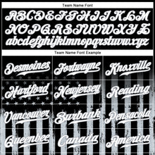 Charger l'image dans la galerie, Custom Black White-Gray Camo Raglan Sleeves American Flag Eagle Patriotic Authentic Baseball Jersey