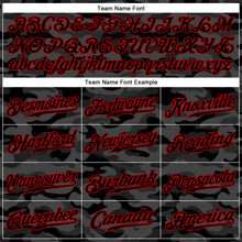 Laden Sie das Bild in den Galerie-Viewer, Custom Camo Black Royal-Red American Flag Star Raglan Sleeves Patriotic Authentic Baseball Jersey