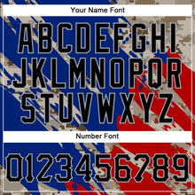 Load image into Gallery viewer, Custom Camo Black Red-Gray American Flag Statue Of Liberty Patriotic Splatter Raglan Sleeves Authentic Baseball Jersey