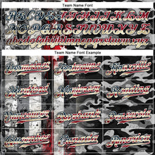 Load image into Gallery viewer, Custom Camo Vintage USA Flag Black Red-White Patriotic Grunge Raglan Sleeves Authentic Baseball Jersey