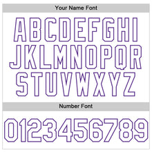 Load image into Gallery viewer, Custom White Purple Star Raglan Sleeves Authentic Baseball Jersey