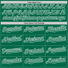 Загрузить изображение в средство просмотра галереи, Custom Green White-Old Gold Star Raglan Sleeves Authentic Baseball Jersey