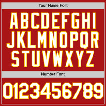 Charger l'image dans la galerie, Custom Red White-Yellow Mesh Authentic Throwback Baseball Jersey