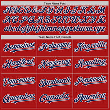 Charger l'image dans la galerie, Custom Red Navy-White Mesh Authentic Throwback Baseball Jersey