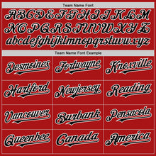 Charger l'image dans la galerie, Custom Red Black-White Mesh Authentic Throwback Baseball Jersey