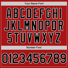 Charger l'image dans la galerie, Custom Red Black-White Mesh Authentic Throwback Baseball Jersey