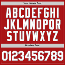 Charger l'image dans la galerie, Custom Red White-Gray Mesh Authentic Throwback Baseball Jersey