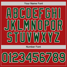 Charger l'image dans la galerie, Custom Red Green-White Mesh Authentic Throwback Baseball Jersey