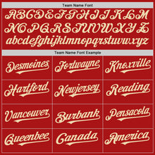 Charger l'image dans la galerie, Custom Red Cream Mesh Authentic Throwback Baseball Jersey