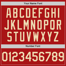 Charger l'image dans la galerie, Custom Red Cream Mesh Authentic Throwback Baseball Jersey