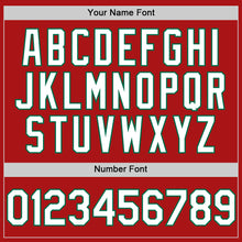 Load image into Gallery viewer, Custom Red White-Kelly Green Mesh Authentic Throwback Baseball Jersey