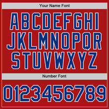 Load image into Gallery viewer, Custom Red Royal-White Mesh Authentic Throwback Baseball Jersey