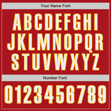 Laden Sie das Bild in den Galerie-Viewer, Custom Red White-Gold Authentic Baseball Jersey